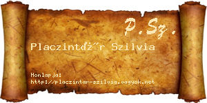 Placzintár Szilvia névjegykártya